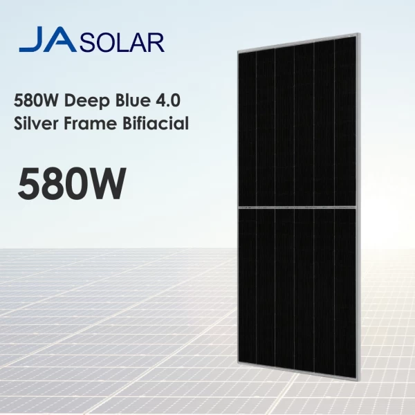 Сонячна панель JA 580W Deep Blue 4.0 Silver Frame Bifiacial